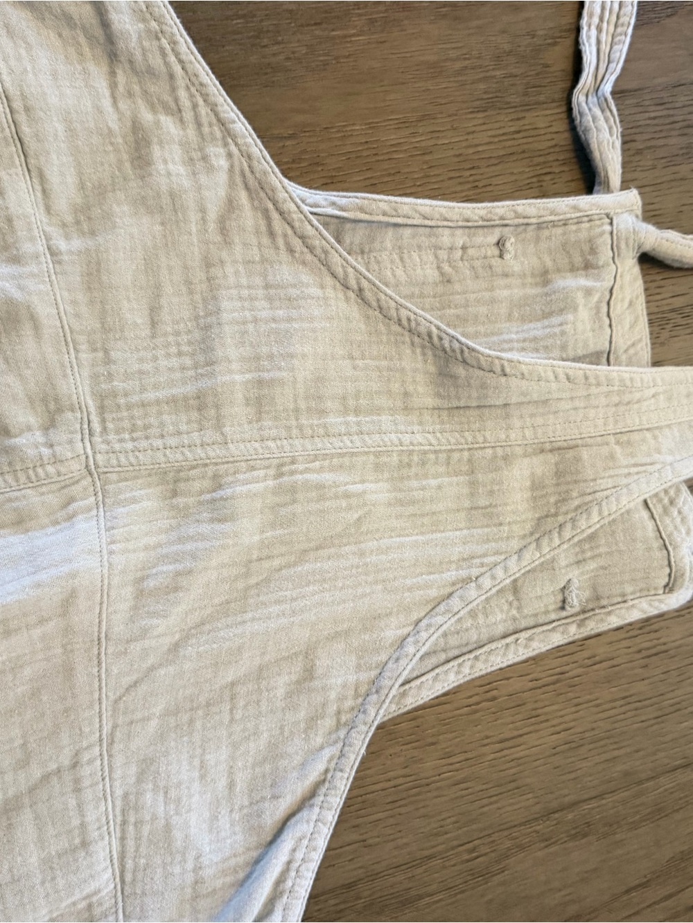 aerie Light Beige Cotton Overalls Pants 100% cotton sz Small - Picture 9 of 9